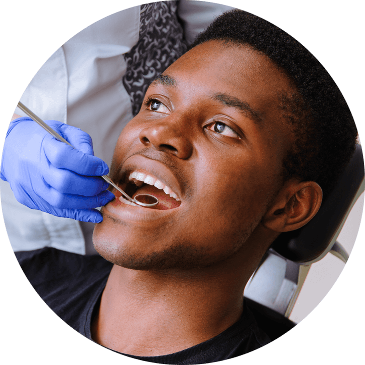 dental patient undergoing procedure